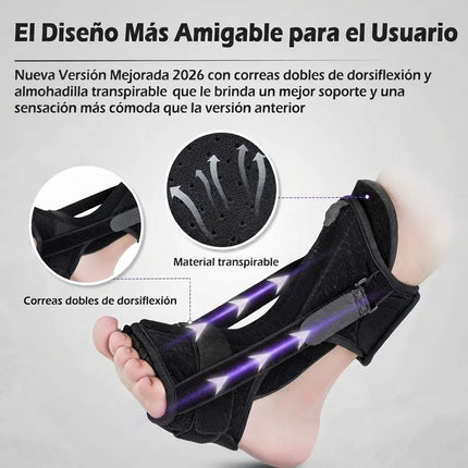 Férula Pie Caido Fascitis Plantar Soporte Rigido Ajustable
