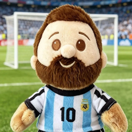 Peluche Messi Futbol Argentina Regalo Coleccionable 18x14 Cm