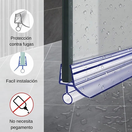 6m Tira Rigida Sello Para Puerta Cristal Ducha Baño Antifuga