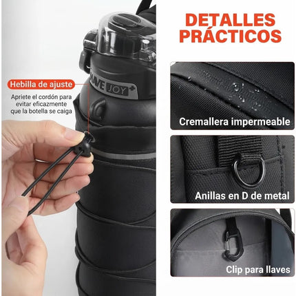 Bolsa Magnetica Porta Termo Botella Accesorios Gym Correa