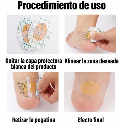 20 Parches Protectores Pies Antirozaduras Finos Invisibles