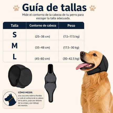 Orejeras Elasticas Perros Proteccion Ruido Capucha Baño
