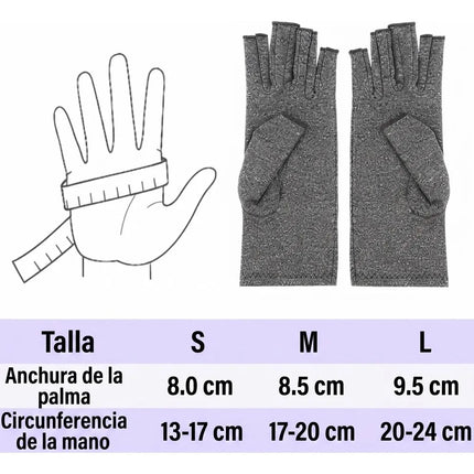 Guantes de compresión sin dedos, 2 pares