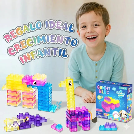40 Bloques Construcción Suaves Sensoriales Jelly Goma Niños