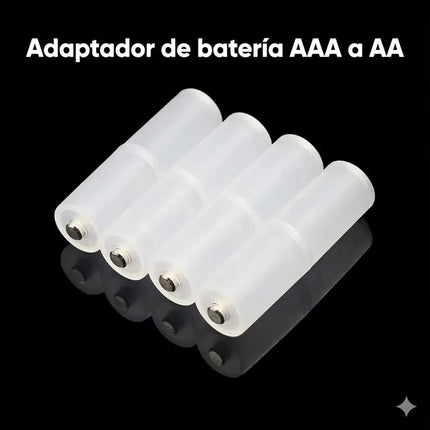 8 Adaptadores De Pilas Batería Aaa A Aa Convertidor Portatil