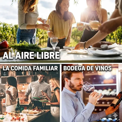 4 Tapones Para Champán Y Vino Espumoso Selladores De Vacío