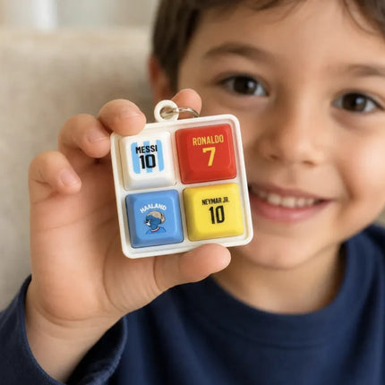 Llavero Fidget Teclado Futbol Sonidos Siuu Cr7 Messi Haaland