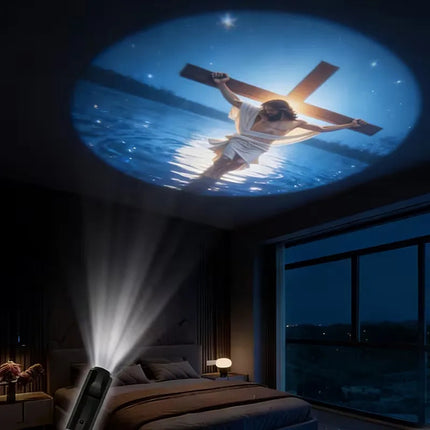 Proyector Led Espiritual Dios Santos Lampara Usb 16 Discos