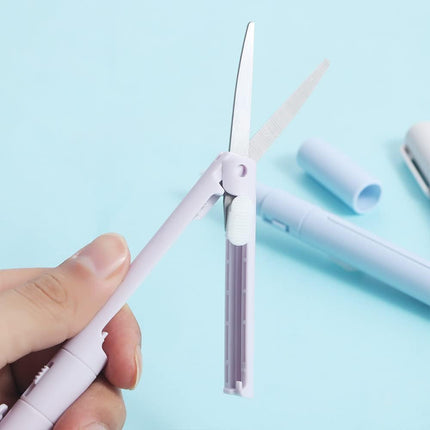 Mini Tijeras Cutter 2 En 1 Tipo Pluma Plegable De Bolsillo