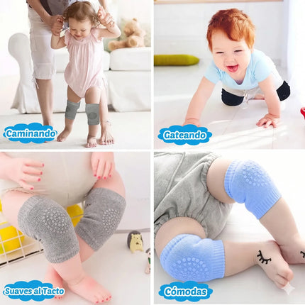 Rodilleras Para Bebé Gateo Antideslizante Protector Algodón