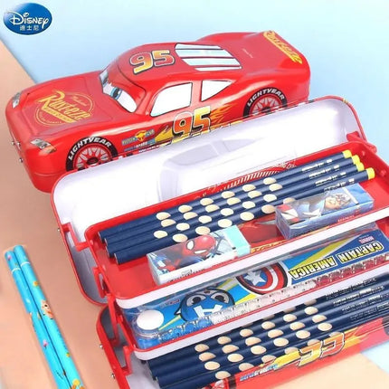 Estuche Escolar Cars Rayo Mcqueen Disney Lapicera Infantil