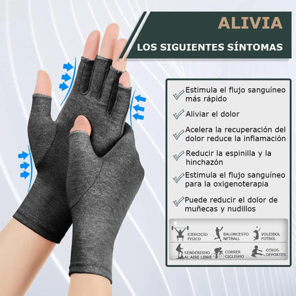 2 Guantes De Compresion Para Artritis Sin Dedos Terapeuticos