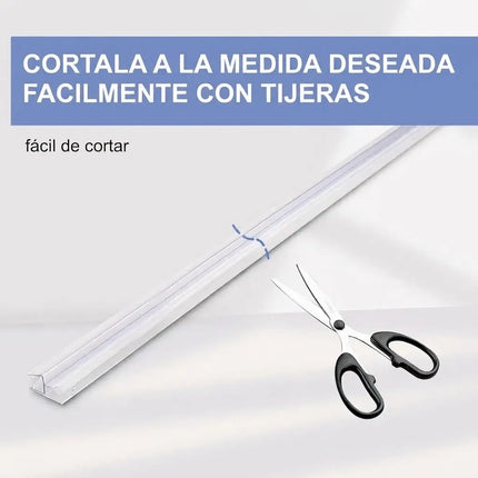 6m Tira Rigida Sello Para Puerta Cristal Ducha Baño Antifuga