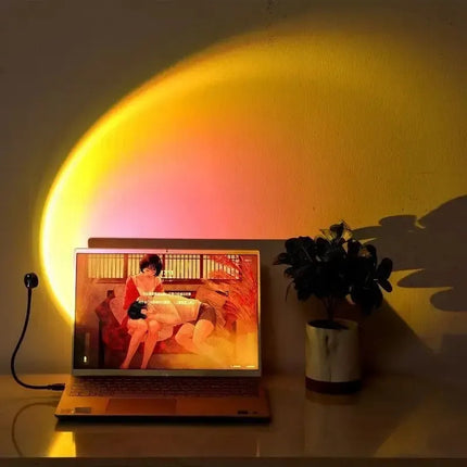 Proyector Lampara Sunset Atardecer Led Usb Cuarto Habitacion