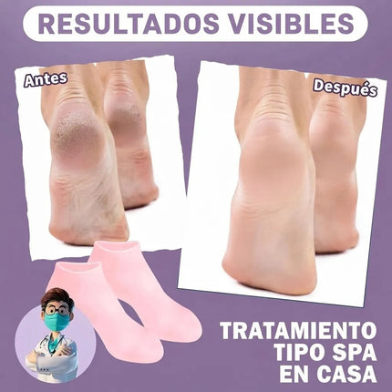 Calcetines De Silicona Hidratacion Para Pies Seco Agrietados