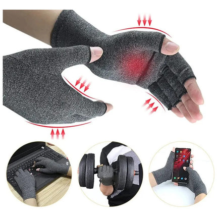 2 Guantes De Compresion Para Artritis Sin Dedos Terapeuticos