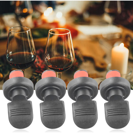 4 Tapones Reutilizables Corchos Botellas Vidrio Vino Tapa