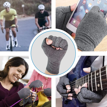 2 Guantes De Compresion Para Artritis Sin Dedos Terapeuticos