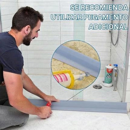 1m Tira Retención Agua Silicona Autoadhesivo Barrera Ducha