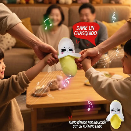 Juguete Peluche De Platano Muñeco Interactivo Sensor Tactil
