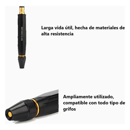 2 Boquilla Alta Presión Ajustable Para Manguera 3 Boquillas