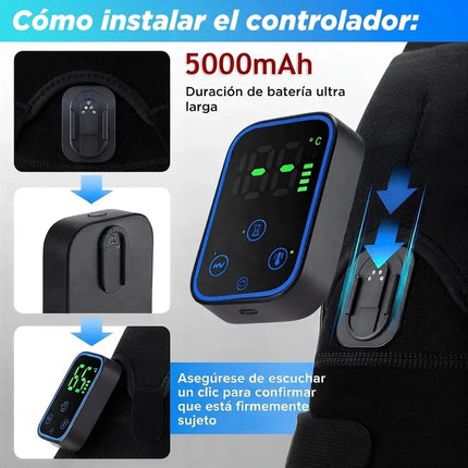 Hombrera Termica Electrica Soporte Masaje Pantalla Tactil