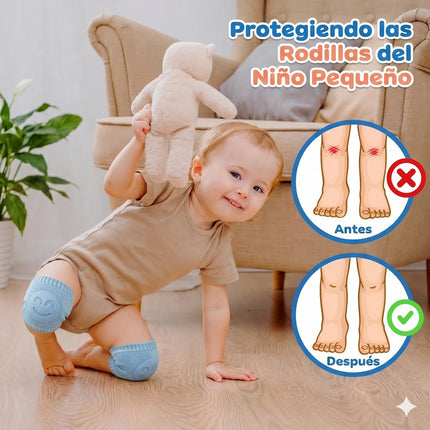Rodilleras Para Bebé Gateo Antideslizante Protector Algodón