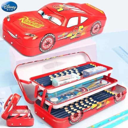 Estuche Escolar Cars Rayo Mcqueen Disney Lapicera Infantil