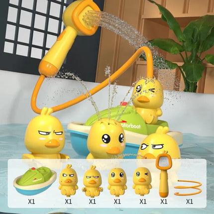 Juguete Baño Bebé Patito Amarillo Ducha Rociador Agua Tina