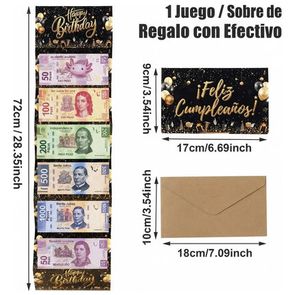 Sobres De Dinero Sorpresa Regalo Fiestas Feliz Cumpleaños