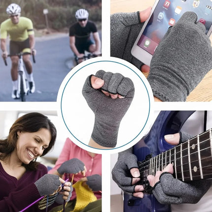 Guantes de compresión sin dedos, 2 pares