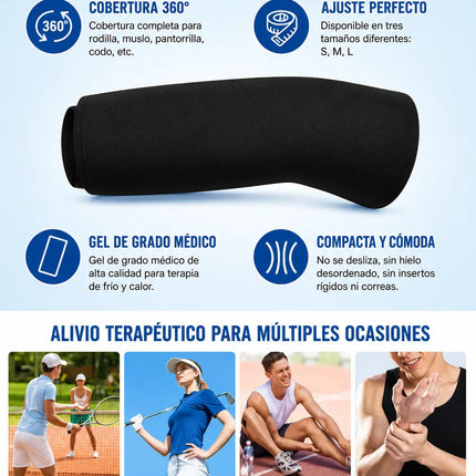 Manga Compresion Gel Terapia Frio Calor Codo Rodilla Lesion