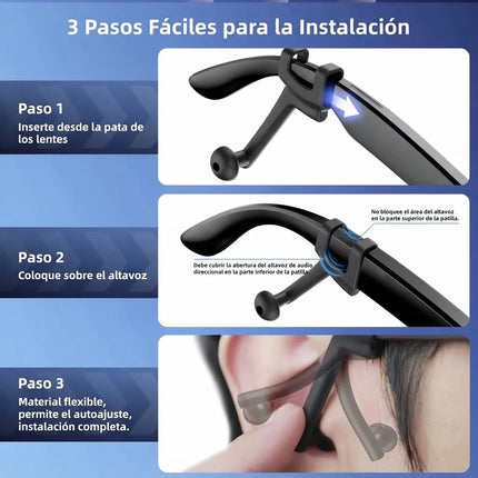 Clip Potenciador Altavoces Gafas Lentes Inteligentes Ray-ban