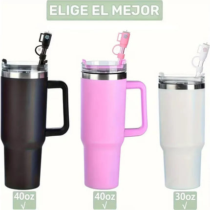 Kit 6 Popotes Brillo+6 Tapas+cepillo Para Stanley 40 30 20oz