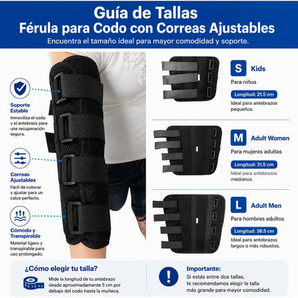 Soporte Inmovilizador De Codo Ajustable Estabilizador Ferula
