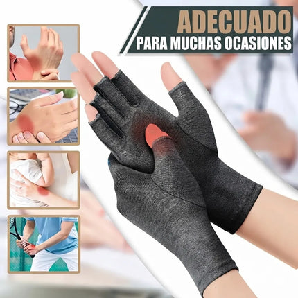 Guantes de compresión sin dedos, 2 pares