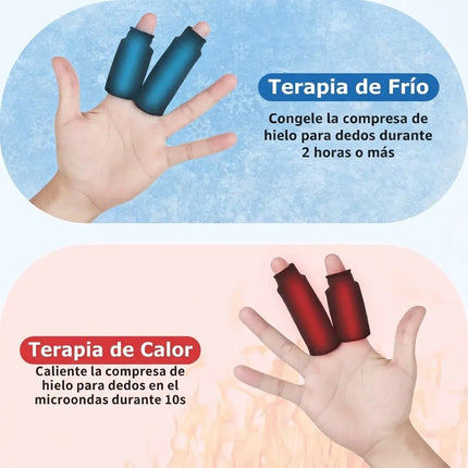 2 Fundas De Hielo Para Dedos Gel Terapia Frio Calor Artritis
