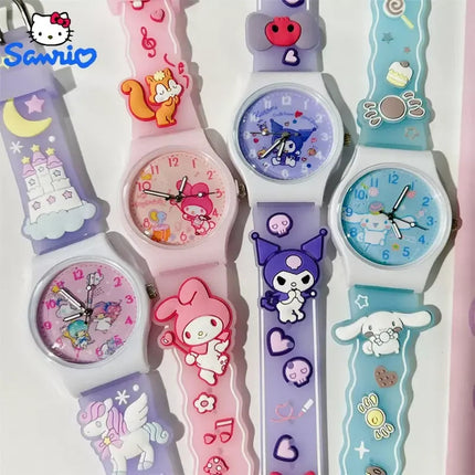 Reloj De Hello Kitty Kuromi Infantil Niñas Con Caja Regalo