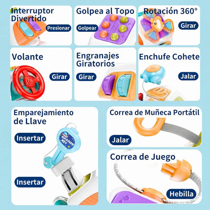 Cubo Sensorial Montessori Juguete Didáctico De Bebé 10 En 1
