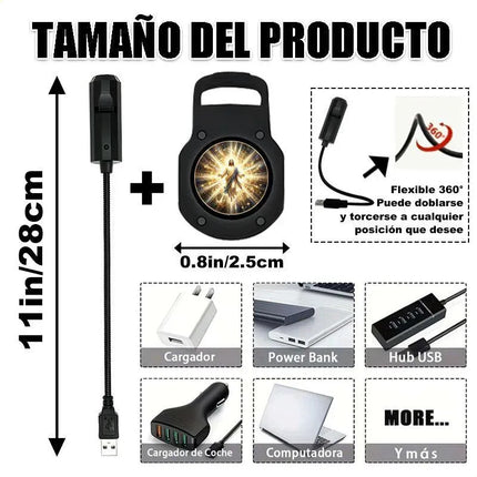 Proyector Led Espiritual Dios Santos Lampara Usb 16 Discos