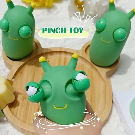 Squishy Antiestrés Gusano Ojos Saltones Sensorial Juguete