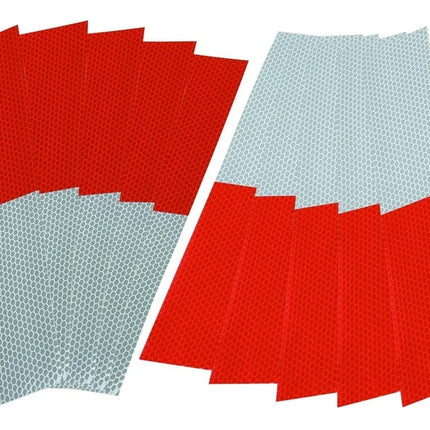 10 Banda Tira Cinta Reflejante Rojo Blanco Barricada Camión