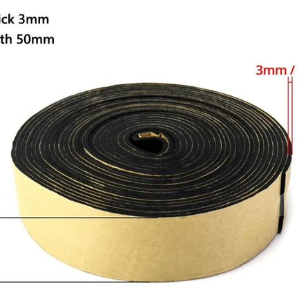 Tira Sellado Esponja Autoadhesiva Goma Puerta 3x50mm 5mts