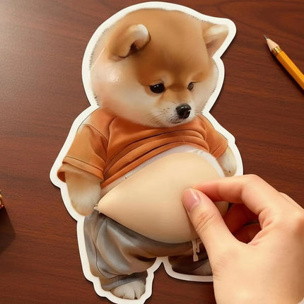 Pegatina 3d Shiba Inu Tope Puerta Decoracion Muebles Celular