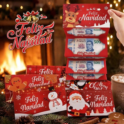 6 Sobres Dinero Navidad Tarjetas Plegables Regalo Efectivo