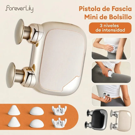 Pistola Masaje Doble Cabezal Portatil Fascia Dolor Cuerpo