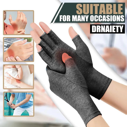2 Guantes De Compresion Para Artritis Sin Dedos Terapeuticos