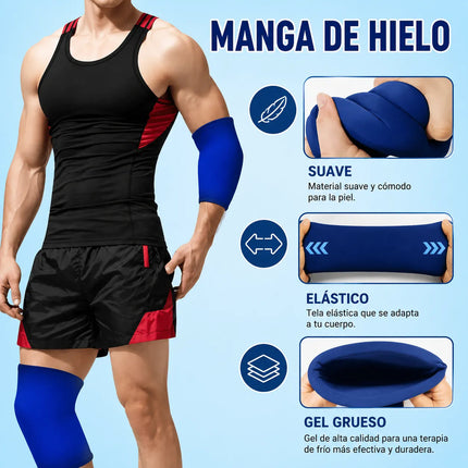 Manga Compresion Gel Terapia Frio Calor Codo Rodilla Lesion