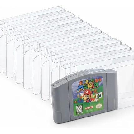Kit 10 Protectores Transparentes Cartucho Para Nintendo N64