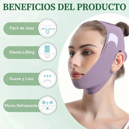 Faja Adelgaza Cara Reducir Papada Banda Estiramiento Facial